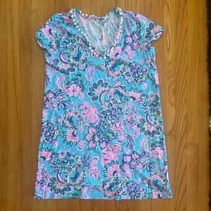 Lilly Pulitzer tassel tshirt dress Pom Poms